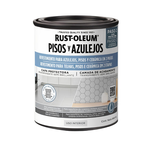 Revestimiento para pisos, ceramicas y porcelanatos Paso 2 946ml Protector Transparente Semi Brillo - Rust Oleum