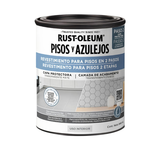 Revestimiento para pisos, ceramicas y porcelanatos Paso 2 946ml Protector Transparente Mate - Rust Oleum