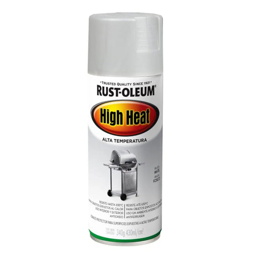Pintura en Aerosol Alta Temperatura 340grs Plata Mate - Rust Oleum