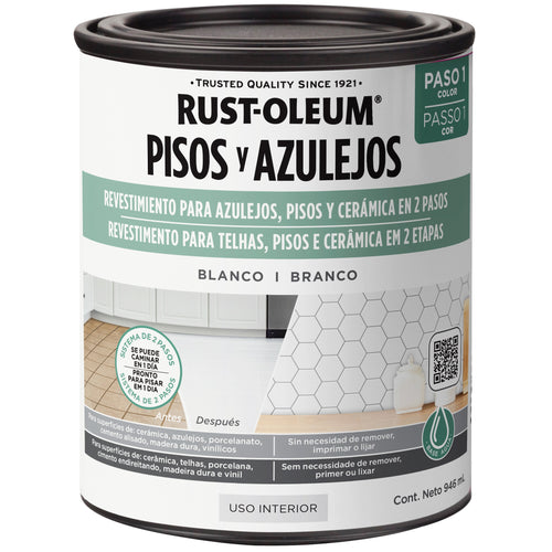 Revestimiento para pisos, ceramicas y porcelanatos Paso 1 946ml Blanco - Rust Oleum
