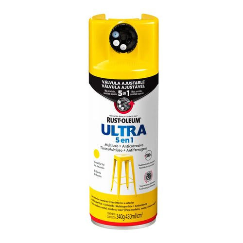 Pintura en Aerosol Ultra 5 en 1 340grs Amarillo Sol Brillante - Rust Oleum