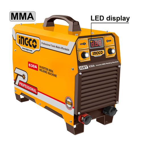 Soldadora Inverter Industrial Mma Trifasica 630A Ingco Ing-Mma6308