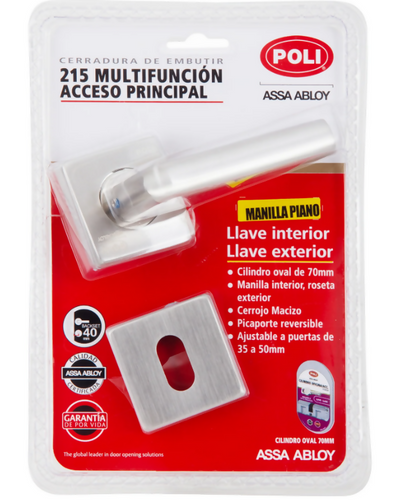 Cerradura Embutida Piano B40 Acceso 1/2 Inoxidable