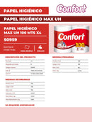 Papel Higiénico Hoja Simple 4 Rollos 100 Mt