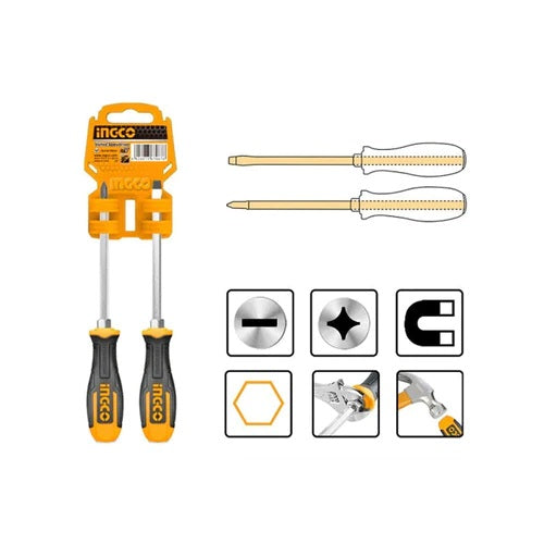 Set Destornillador Industrial Ph/Sl 2 Piezas Ingco Hsgt680208