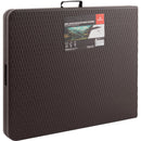 Mesa Plegable Tipo Maleta Rectangular 180 Cm Cafe Textura