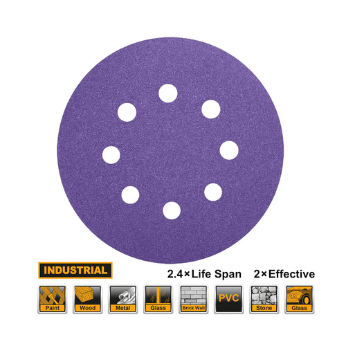 SET DISCOS DE LIJA ZIRCONIO 10PZA INDUSTRIAL 150MM/6