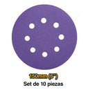 SET DISCOS DE LIJA ZIRCONIO 10PZA INDUSTRIAL 150MM/6