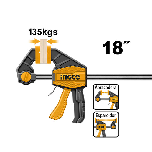 PRENSA SARGENTO RAPIDA INDUSTRIAL 80X450MM INGCO HQBC18801