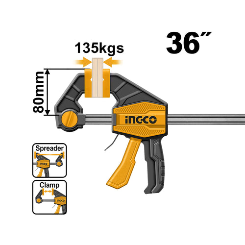 PRENSA SARGENTO RAPIDA INDUSTRIAL 80X900MM INGCO HQBC36803