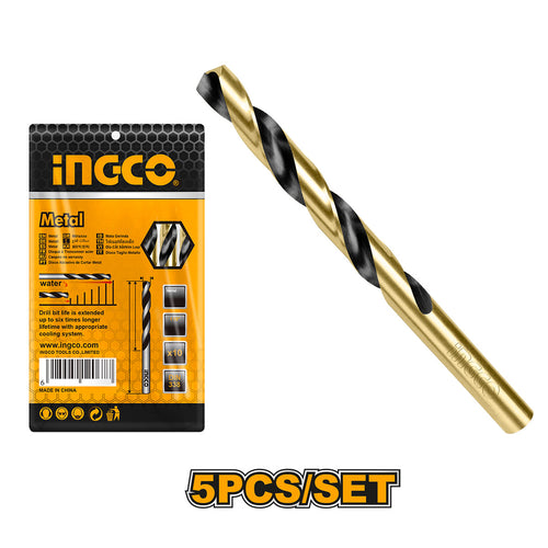 Set 5 Brocas Para Metal Hss 9X125Mm Ingco Dbt1100903