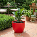 Macetero Siena De Plastico 40X40 Cm Rojo