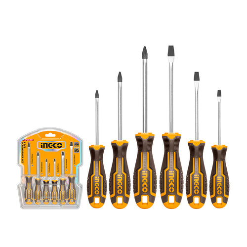 Set Destornillador Ph/Sl 6 Piezas Ingco Hksd0628