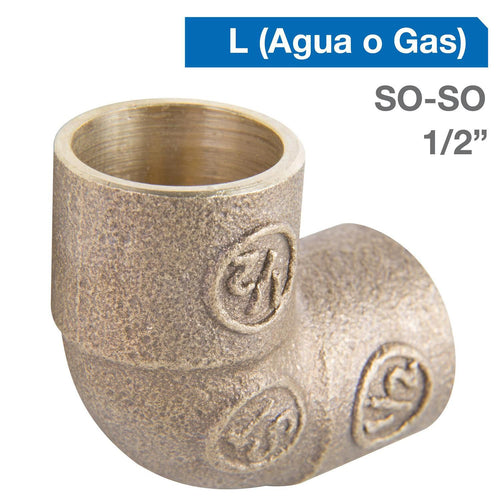 Codo Bronce So-So 1/2" 1U