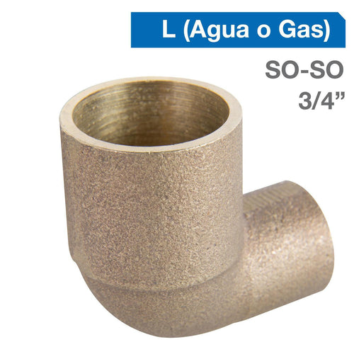 Codo Bronce So-So 3/4" 1U