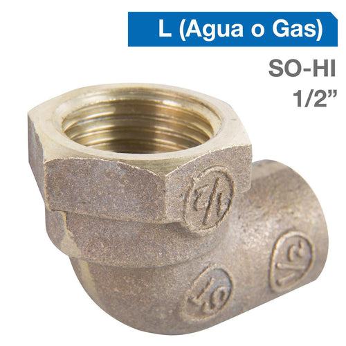 Codo Bronce So-Hi 1/2" 1U