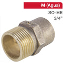 Terminal Bronce So-He 3/4" 1U