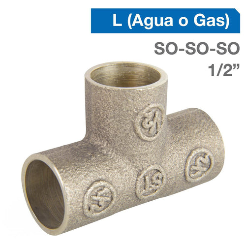 Tee Bronce So-So-So 1/2" 1U