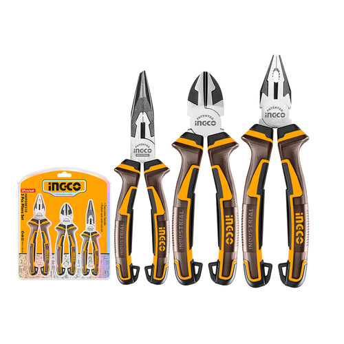Set Alicates Industrial 3 Piezas 160-200Mm/6-8" Ingco Hkps28318