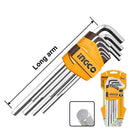SET LLAVES ALLEN INDUSTRIAL 9 PIEZAS 1.5-10MM INGCO HHK11091