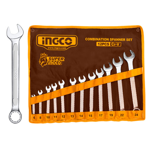 SET LLAVES PUNTA/CORONA INDUSTRIAL 12 PIEZAS 6-24MM INGCO HKSPA1142