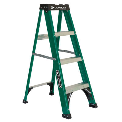 Escalera Fibra Vidrio Tijera 1.22 M. 4 Peldaños Cuprum