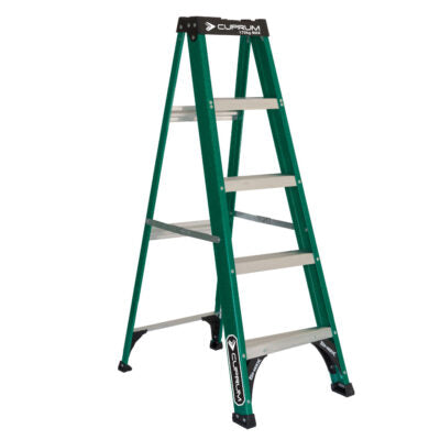 Escalera Fibra De Vidrio Tijera 5 Peldaños 1.55 Mts 175 Kg. Cuprum