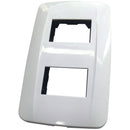 Placa 2 Modulos Con Soporte Blanco