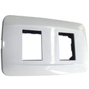 Placa 2 Modulos Con Soporte Blanco
