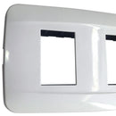 Placa 2 Modulos Con Soporte Blanco