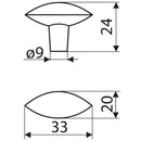Perilla 33 Mm Cromado