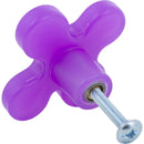 Perilla Flor Abs Morado Cromo Mate