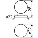 Perilla 22 Mm Laton Brillo