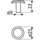 Perilla 25 Mm Laton Brillo