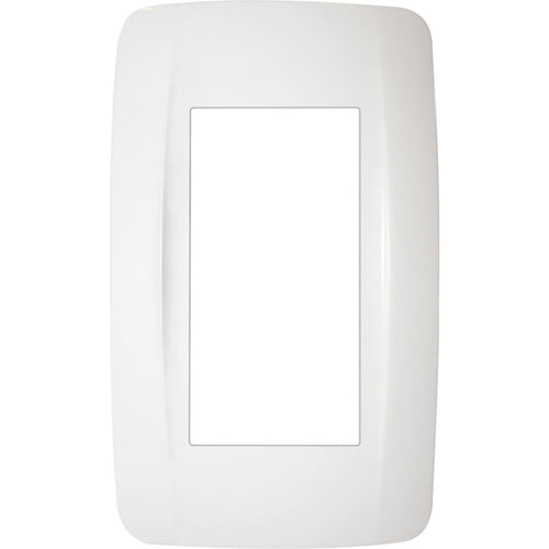 Placa 3 Modulos Con Soporte Blanco