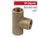 Tee Bronce So/So/So 1/2" 10 Un