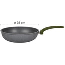 Wok Antiadherente 28 Cm Aluminio Gris