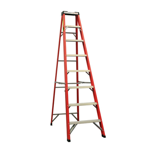 ESCALERA DE TIJERA FIBRA DE VIDRIO 8 ESCALONES MIRLO FG07