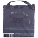 Cobertor Para Mesa Xl Rectangular 230X110X75 Cm Poliester Gris