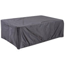Cobertor Para Mesa De Centro Rectangular 125X75X45 Cm Poliester Gris