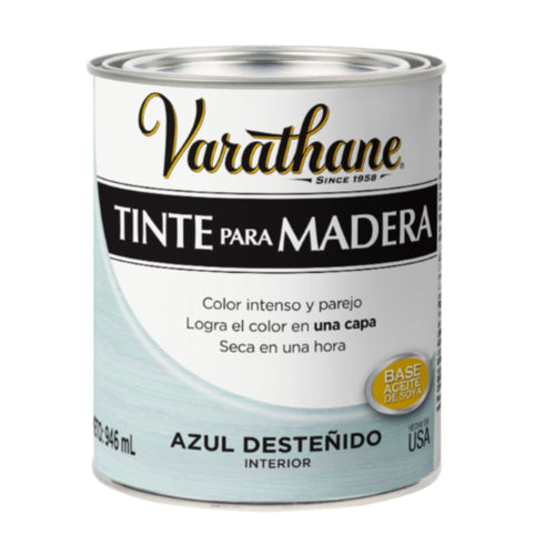 Tinte para Madera Satinado 946ml Azul Desteñido - Varathane