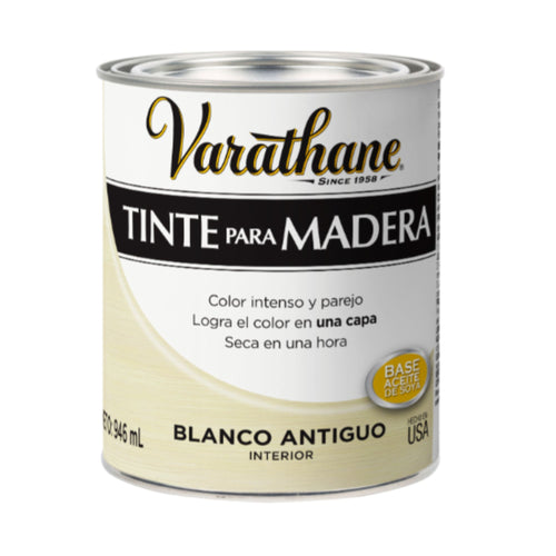 Tinte para Madera Satinado 946ml Blanco Antiguo - Varathane