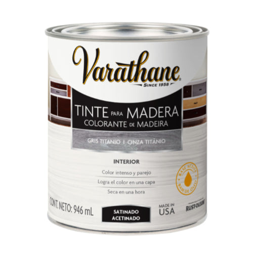Tinte para Madera Satinado 946ml Gris Titanio - Varathane