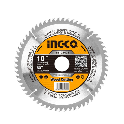 Disco De Sierra Circular Industrial Madera 60T 254Mm 10" Ingco Tsb125423