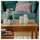 Set De 3 Velas Crema Led Con Bateria