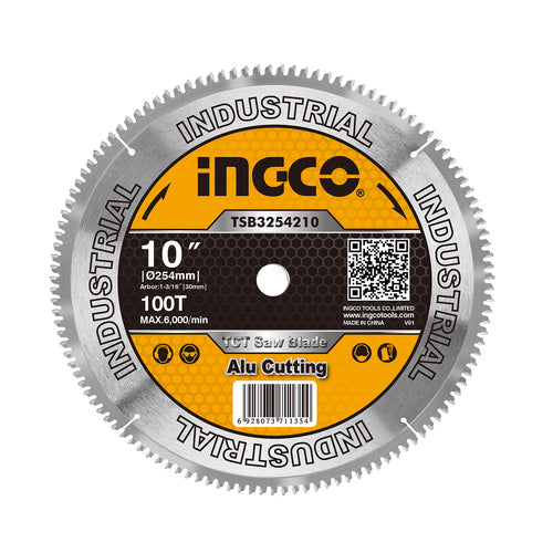 Disco De Sierra Circular Industrial Aluminio 100T 254Mm 10" Ingco Tsb3254210