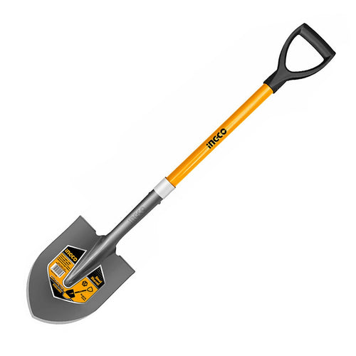 Pala Punta De Huevo Acero Con Mango De Fibra De Vidrio 1,02M Ingco Hsslh05