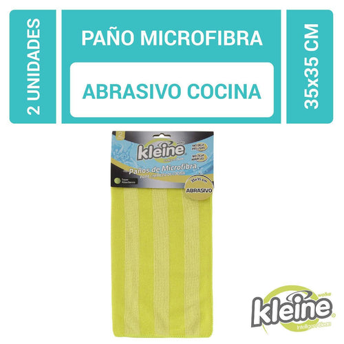 Set De 2 Paños De Microfibra Abrasivos 35X35 Cm
