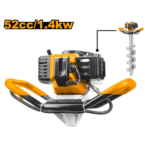 PERFORADOR/AHOYADOR PARA TIERRA A GASOLINA 52CC 1,4KW INGCO GEA55221-1