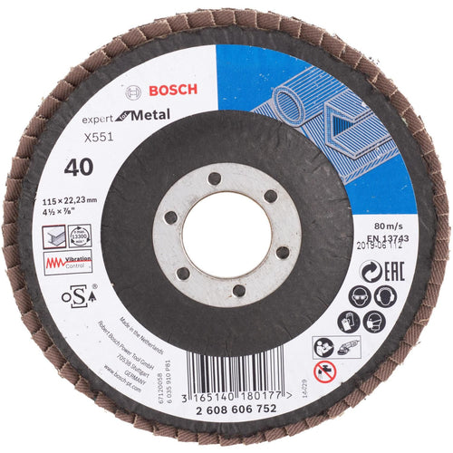 Disco Flap Metal 4 1/2" Grano 40